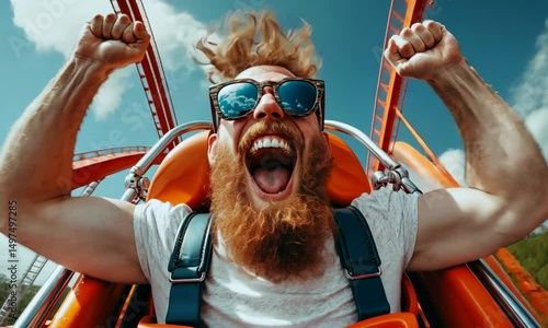 Thrilling roller coaster ride brings joy and excitement at amusement park