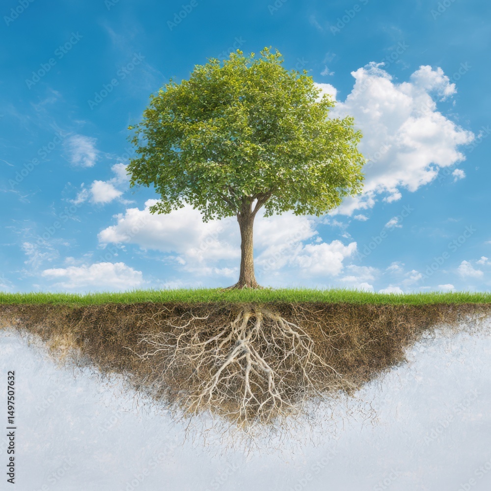 Obraz premium Lonely tree on a field