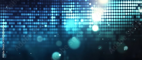 Wallpaper Mural blue LED light dot abstract background, disco style glitter glow light  Torontodigital.ca