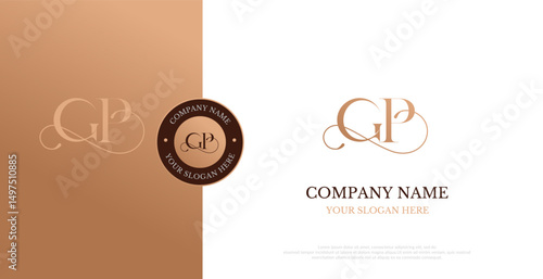Initial GP Logo Design Vector 