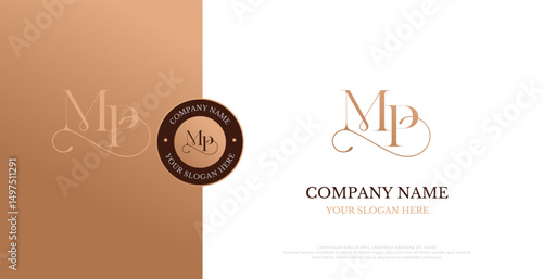 Initial MP Logo Design Vector 