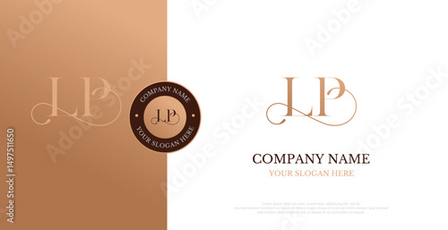 Initial LP Logo Design Vector 