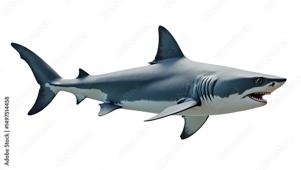 shark isolated on white background shark isolated on white background