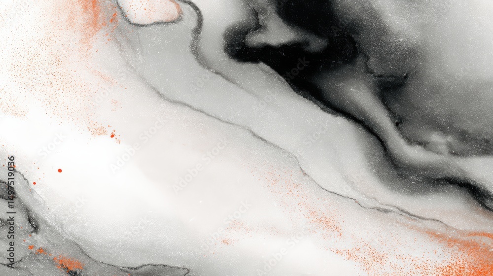 Obraz premium Neo-Chinese Ink Wash Gradient Mountains on Xuan Paper, Traditional Modern Fusion with Oriental Aesthetic.