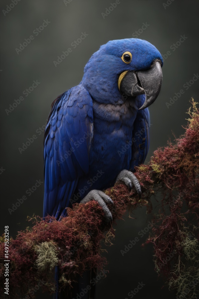 Obraz premium Colorful exotic bird perched on a branch in natural habitat