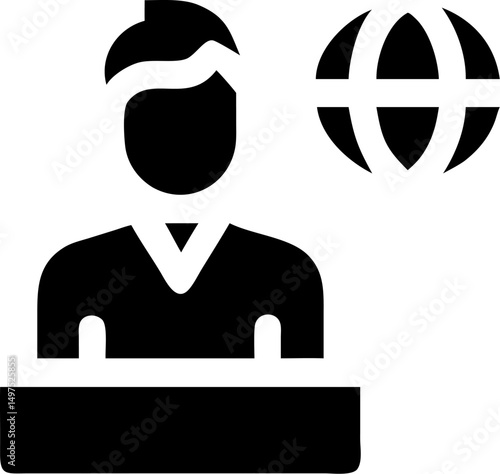 News anchor icon