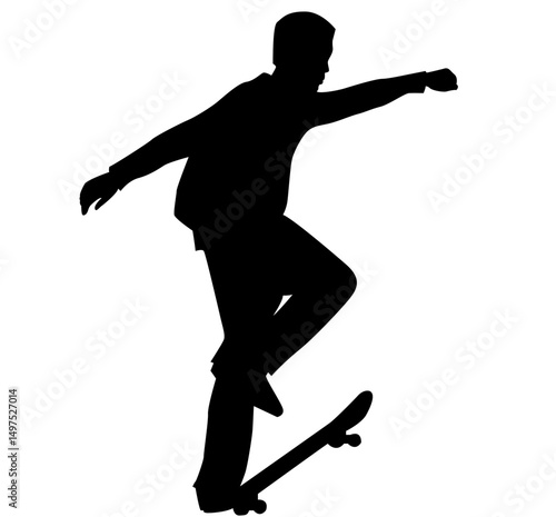 silhouette of a skateboarder