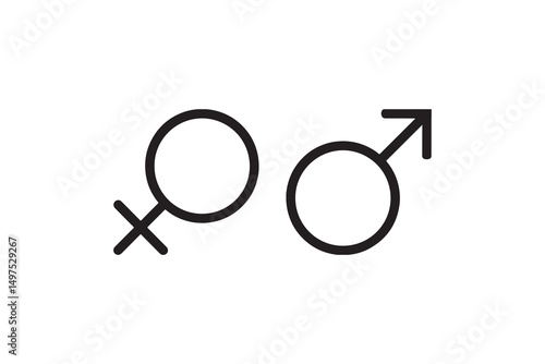 Gender symbols for male and female.
