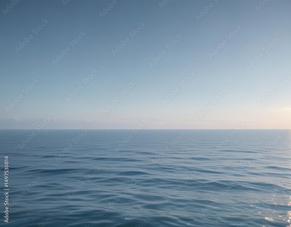 Obraz premium Subtle light blue gradient, calming ocean vibes Abstract, tranquil , pastel, sea