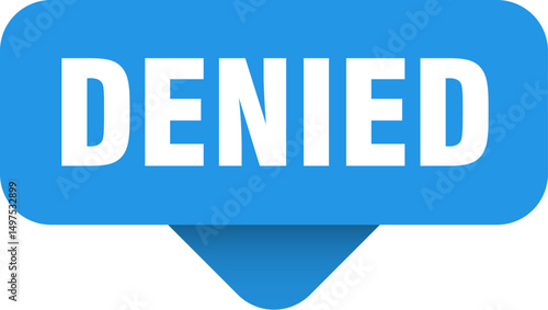 denied sticker. denied sign on transparent background