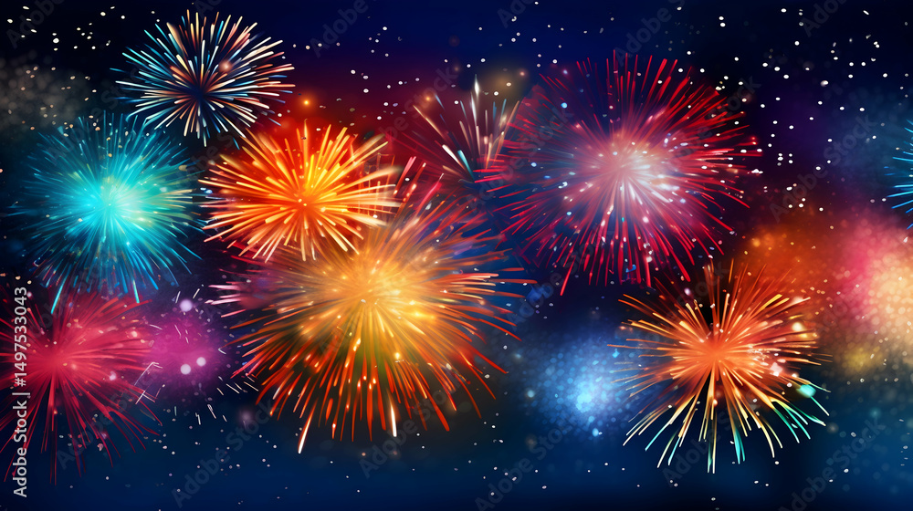 Fototapeta premium fireworks in the night sky