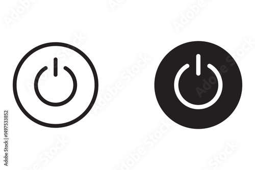 Foto Power button icon set, standby sign
