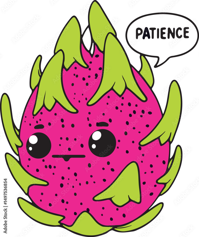 Fototapeta premium Dragon fruits vector illustration art