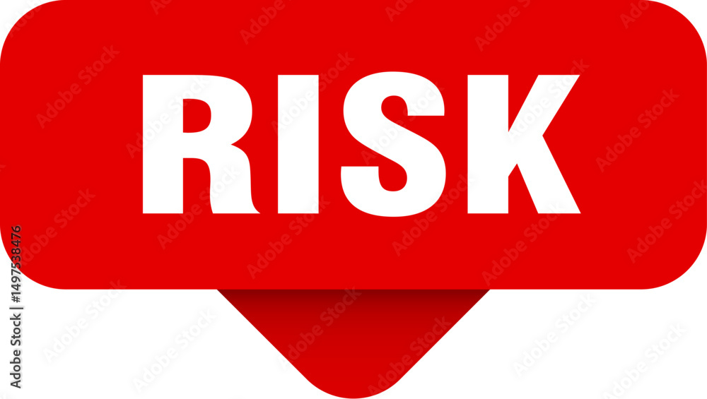 risk sticker. risk sign on transparent background risk sticker. risk sign on transparent background