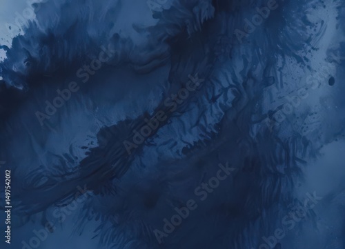 Wallpaper Mural Deep, saturated blue watercolor strokes, bold brush marks,  background,  blue,  rich Torontodigital.ca