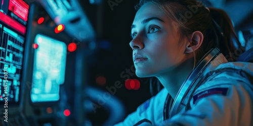 Fototapeta Naklejka Na Ścianę i Meble -  Space station crew member