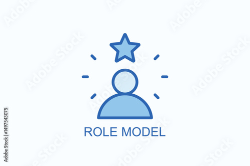 Role Model Icon Or Logo Isolated Vector Illustration