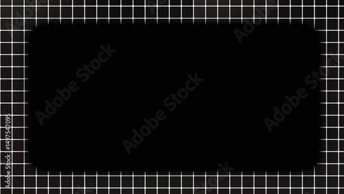 black and white square frame