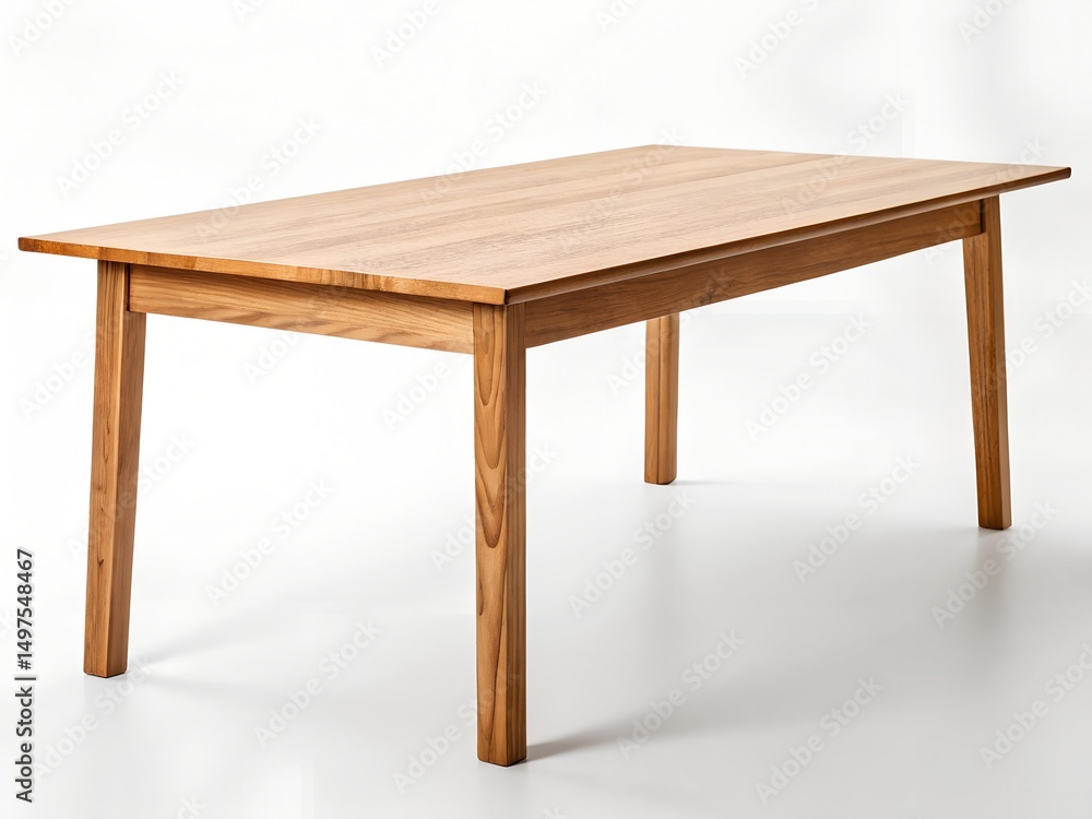 Fototapeta premium Wooden table isolated on white background, png