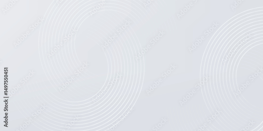 Fototapeta premium Abstract white glowing geometric lines on gray background. Modern shiny blue circle lines pattern. Futuristic technology concept. Suit for cover, poster,