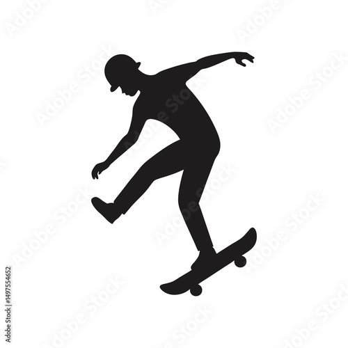 silhouette of a young man jumping