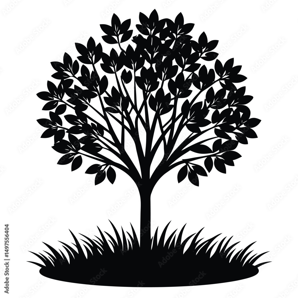 Naklejka premium illustration of green meadow bushes in 3d