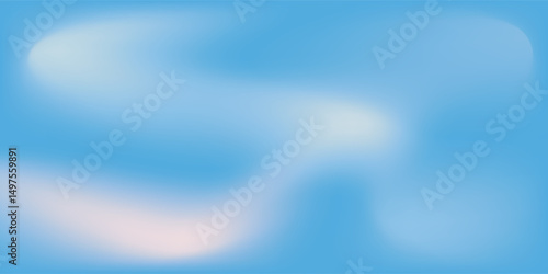 Abstract cirrus clouds. Light blue, pink color vector banner. Pastel gradient sky pattern. Blurred light fuzz colorful gradient background. Pastel smooth mesh shapes. Vector soft horizontal backdrop