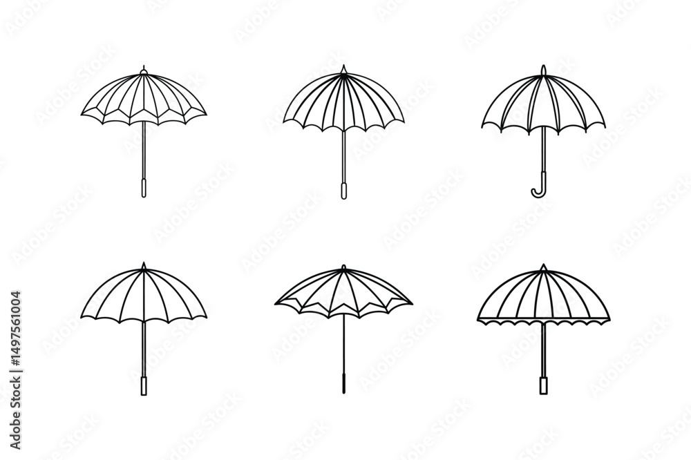 outdoor umbrella icon line art vector illustration outdoor umbrella icon line art vector illustration