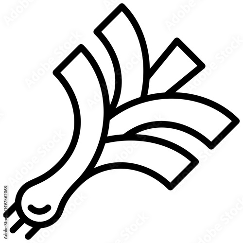 Leek line icon