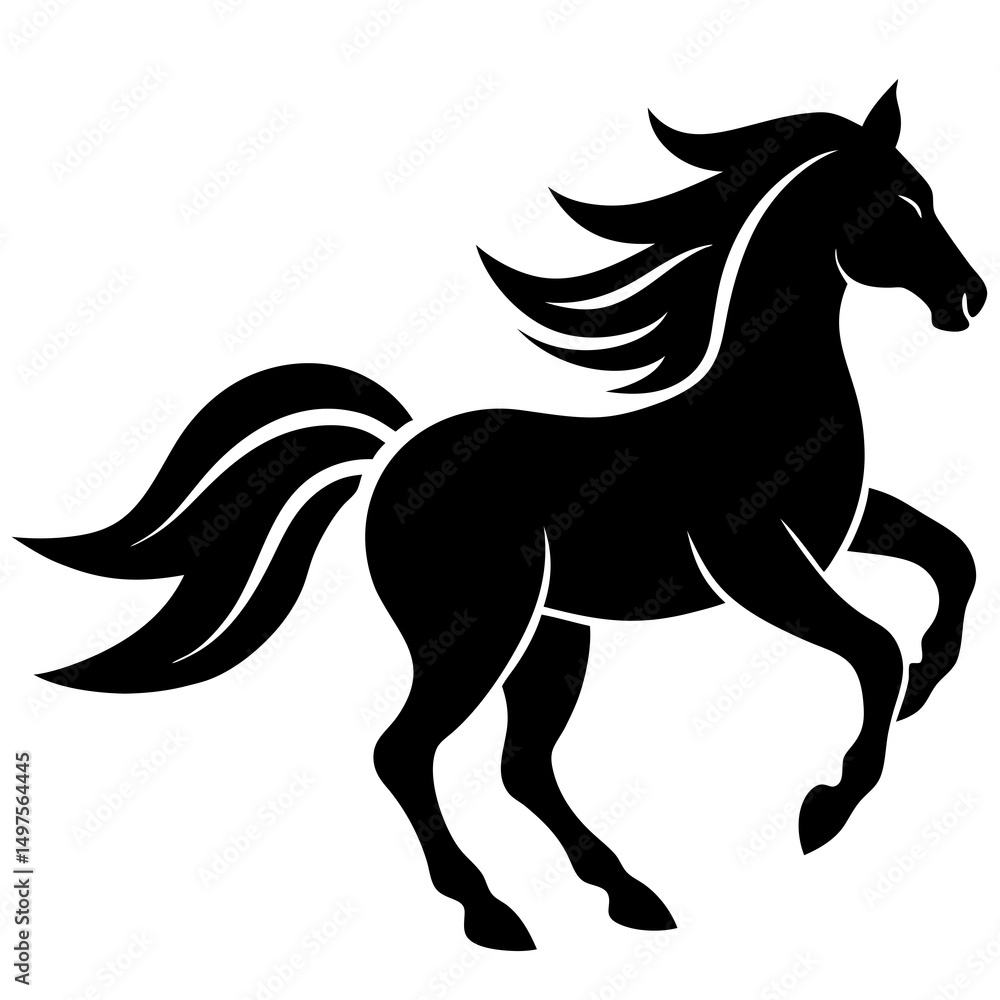 Fototapeta premium horse silhouette vector