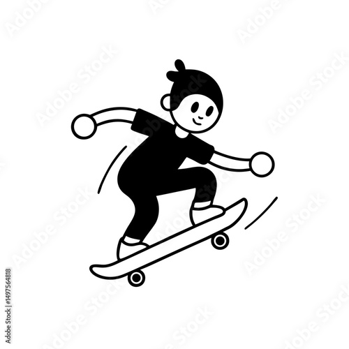 vector illustration of snowboarder jumping