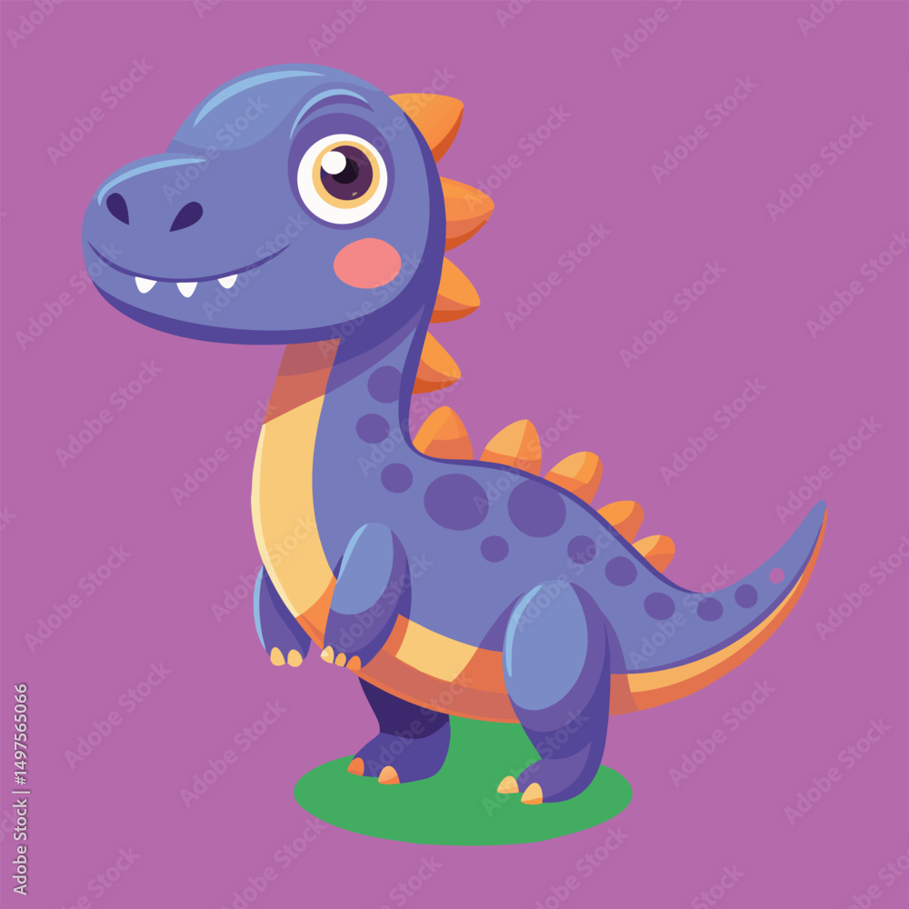 Fototapeta premium Dinosaur vector art illustration.
