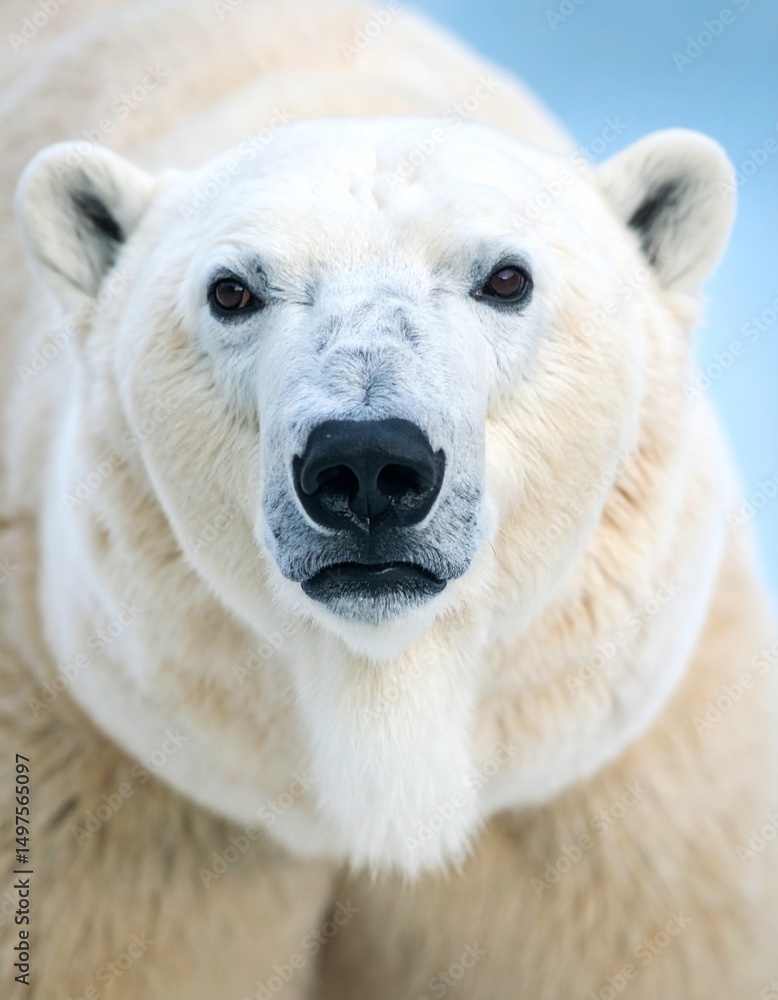 beautiful detailed close up image of a polar bear looking at camera beautiful detailed close up image of a polar bear looking at camera