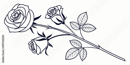 Design A Clean Modern Rose Bundle Using Only Thin