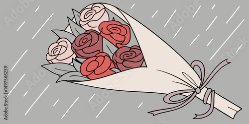 Describe A Freshly Arranged Rose Bundle Delivered
