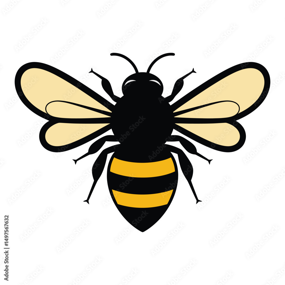 Fototapeta premium Bee logo vector design illustration