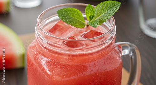 Wallpaper Mural Watermelon juice with ice and mint Torontodigital.ca