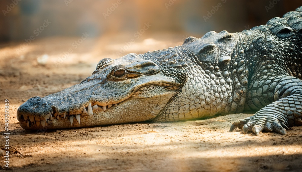 Obraz premium crocodile in the farm