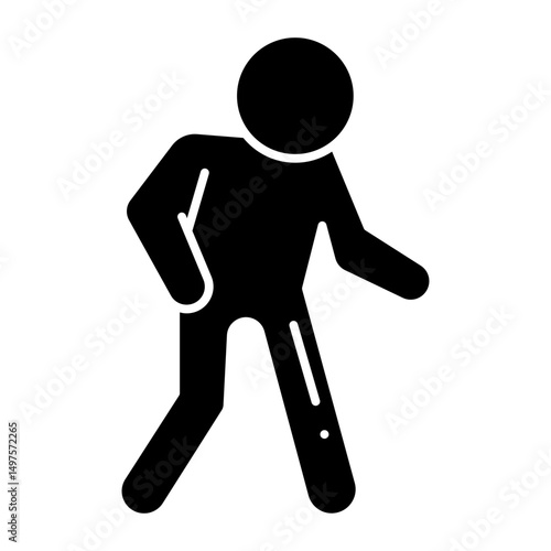 Limp Walk glyph icon

