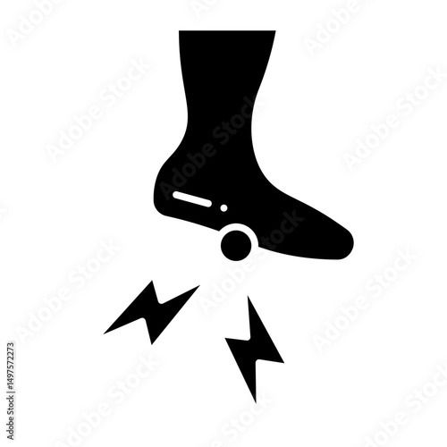 Painful Step glyph icon

