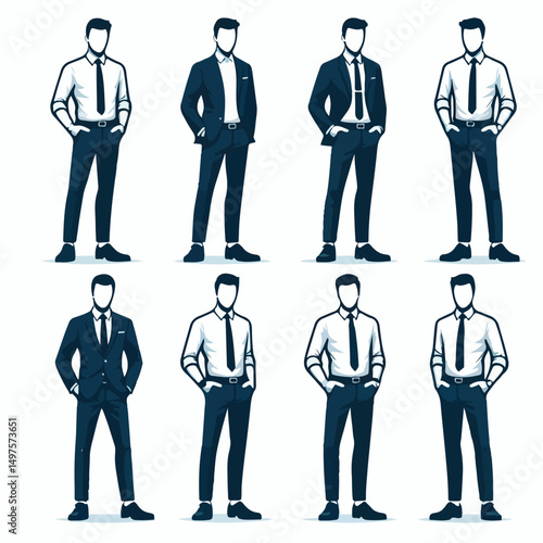 man standing straight with both hands inserted into his trouser pockets