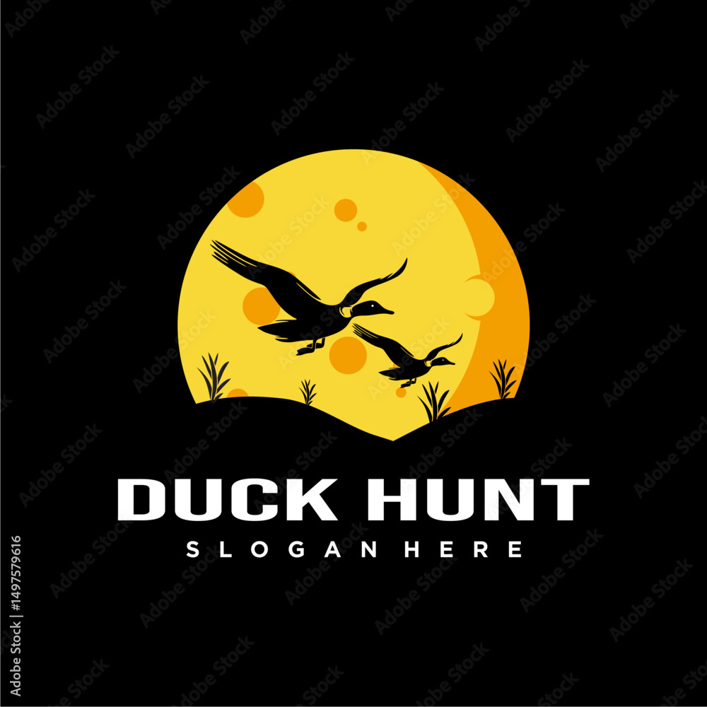 duck hunting logo, wild duck hunting vector logo style duck hunting logo, wild duck hunting vector logo style