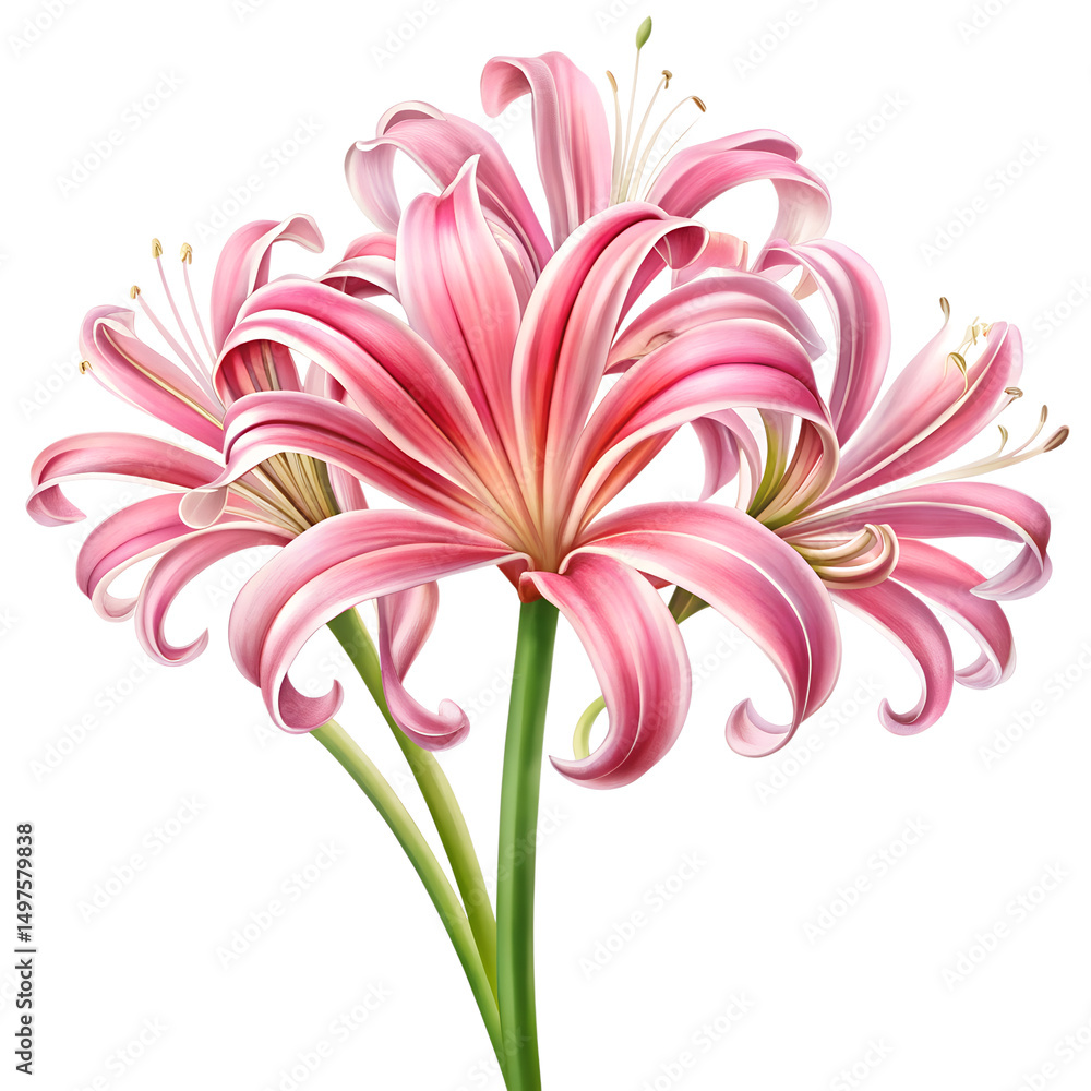 Fototapeta premium Striking Pink Spider Lily Flower Botanical