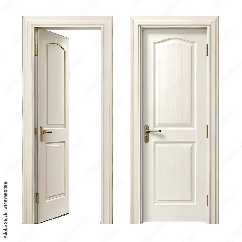 open door isolated on white open door isolated on white