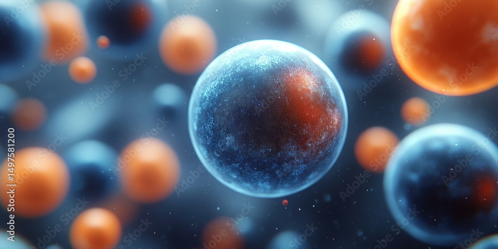 Fototapeta premium Abstract 3D colorful spheres background