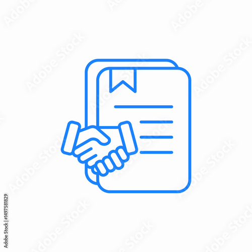 agreement cooperation icon sign vector