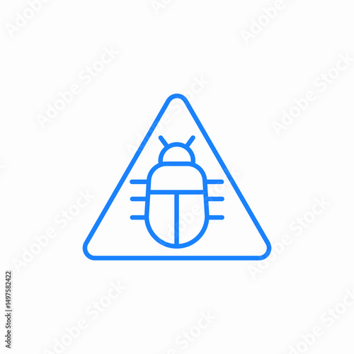 bug alert icon sign vector