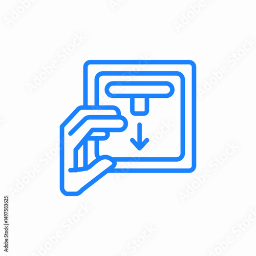 emergency stop icon sign vector