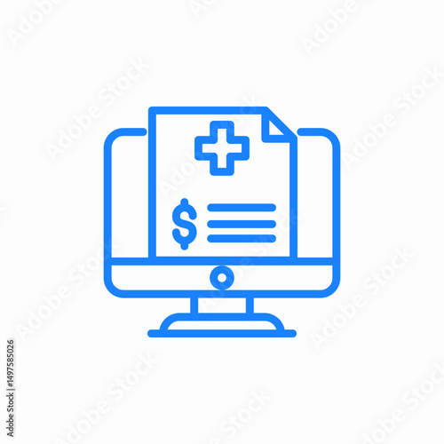 healthcare invoice icon sign vector