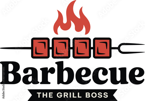 Delicious BBQ Skewers Logo for "The Grill Boss"